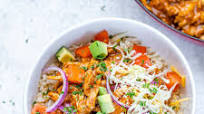 Chicken Enchilada Bowls with Cauliflower Rice Chicken Enchilada Bowls with Cauliflower Rice