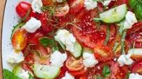 Cucumber Balsamic Caprese Salad Cucumber Balsamic Caprese Salad