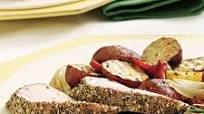 Rosemary-Crusted Pork Tenderloin with Vegetables Rosemary-Crusted Pork Tenderloin with Vegetables