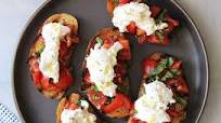 Tomato and Burrata Bruschetta Tomato and Burrata Bruschetta