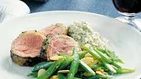 Loin of lamb with baba ganoush Loin of lamb with baba ganoush