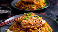 Asian Salmon with Chilli Lime Noodles Asian Salmon with Chilli Lime Noodles
