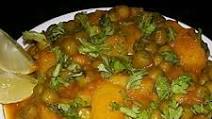 Aloo matar curry in pressure cooker Aloo matar curry in pressure cooker