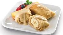 Chimichangas con salsa de café-vainilla Chimichangas con salsa de café-vainilla