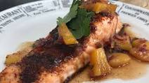 Katie Lee's Brown Sugar-Chili Salmon with Pineapple Marmalade Recipe Katie Lee's Brown Sugar-Chili Salmon with Pineapple Marmalade Recipe