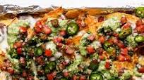 Fully Loaded Black Bean Nachos with Red and Green Salsas Fully Loaded Black Bean Nachos with Red and Green Salsas