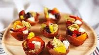 Crispy Prosciutto Antipasto Cups Crispy Prosciutto Antipasto Cups