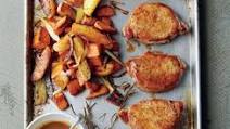 Cider Dijon Pork Chops with Roasted Sweet Potatoes & Apples Recipe - (4.6/5) Cider Dijon Pork Chops with Roasted Sweet Potatoes & Apples Recipe - (4.6/5)