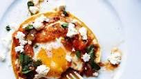 Breakfast Tostadas With Fried Eggs, Refried Beans And Homemade Salsa Breakfast Tostadas With Fried Eggs, Refried Beans And Homemade Salsa