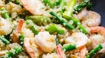 Garlic Butter Shrimp, Quinoa and Asparagus Garlic Butter Shrimp, Quinoa and Asparagus
