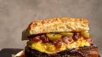 Pork Belly Breakfast Biscuit Sandwich Pork Belly Breakfast Biscuit Sandwich