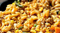 Skillet Cheesy Beef and Veggie Macaroni Skillet Cheesy Beef and Veggie Macaroni