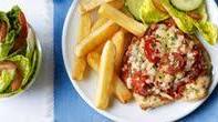 Pizza-topped chicken Pizza-topped chicken