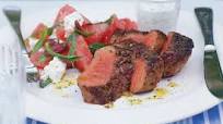 Greek lamb with watermelon salad Greek lamb with watermelon salad