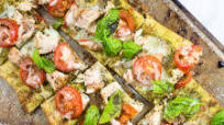 Caprese and Pesto Grilled Chicken Pizza Caprese and Pesto Grilled Chicken Pizza