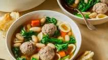 Veal Meatball and Broccoli Rabe Stoup Veal Meatball and Broccoli Rabe Stoup