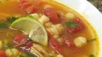Chicken and Hominy Soup with Lime and Cilantro Chicken and Hominy Soup with Lime and Cilantro