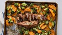 Smoky Pork Tenderloin, Sweet Potatoes, and Broccoli Smoky Pork Tenderloin, Sweet Potatoes, and Broccoli