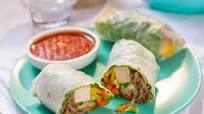 Soba Noodle Cold Rolls with Spicy Sesame Sauce Soba Noodle Cold Rolls with Spicy Sesame Sauce