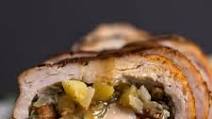 Stuffed Pork Tenderloin with Apple Bourbon Gravy Stuffed Pork Tenderloin with Apple Bourbon Gravy