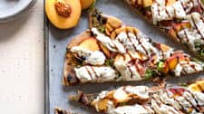 Peach, Prosciutto and Burrata Summer Flatbread Peach, Prosciutto and Burrata Summer Flatbread