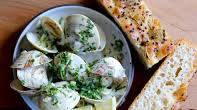 Extra Buttery Extra Garlicky Clams w. Lemon Zested Rosemary Focaccia Extra Buttery Extra Garlicky Clams w. Lemon Zested Rosemary Focaccia