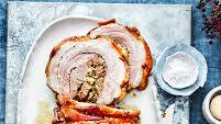 Prune and apple stuffed pork belly with roast fennel and apples Prune and apple stuffed pork belly with roast fennel and apples