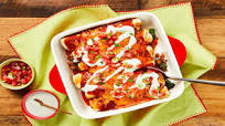 Pork & Poblano Enchiladas with Pico de Gallo & Crema Pork & Poblano Enchiladas with Pico de Gallo & Crema