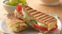 Pesto, Mozzarella and Tomato Panini Pesto, Mozzarella and Tomato Panini