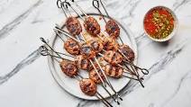 Grilled Spicy Pork Meatballs with Nuoc Cham Recipe | Bon Appetit Grilled Spicy Pork Meatballs with Nuoc Cham Recipe | Bon Appetit