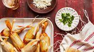 Chicken Tamales with Roasted Tomato-and-Dried Chile Sauce Chicken Tamales with Roasted Tomato-and-Dried Chile Sauce