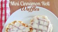 Easy mini cinnamon roll waffles Easy mini cinnamon roll waffles