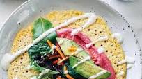 Savory Chickpea Flour Crepes With Hummus, Avocado & Greens Savory Chickpea Flour Crepes With Hummus, Avocado & Greens