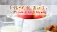 Cinnamon Protein Waffles with Warm Apple Topping Cinnamon Protein Waffles with Warm Apple Topping