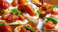Ricotta Bruschetta with Sweet and Spicy Tomatoes Ricotta Bruschetta with Sweet and Spicy Tomatoes