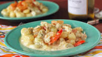 Seafood Gnocchi with White Wine Parmesan Sauce Seafood Gnocchi with White Wine Parmesan Sauce