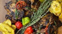 Air-fryer or oven baked jerk chicken thighs Air-fryer or oven baked jerk chicken thighs