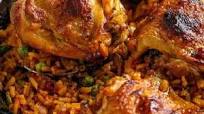 One Pan Crispy Spanish Chicken and Rice (Arroz Con Pollo) One Pan Crispy Spanish Chicken and Rice (Arroz Con Pollo)