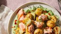 Cold Salmon & Potatoes With Dill Yogurt & Paprika Oil Cold Salmon & Potatoes With Dill Yogurt & Paprika Oil