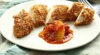 Spicy Oat Crusted Chicken with Sunshine Salsa Spicy Oat Crusted Chicken with Sunshine Salsa