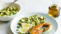 Pan Seared Salmon with Chunky Avocado Salad Pan Seared Salmon with Chunky Avocado Salad