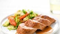 Maple-Glazed Pork Tenderloin with Brussels sprouts Maple-Glazed Pork Tenderloin with Brussels sprouts