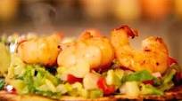 Prawn Tostadas with Fresh Salad Prawn Tostadas with Fresh Salad