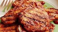 Chuletas a la BBQ a la sartén Chuletas a la BBQ a la sartén