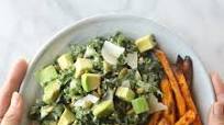 Avocado Kale Caesar Salad + Sweet Potato Fries Avocado Kale Caesar Salad + Sweet Potato Fries