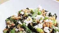 Warm Farro Salad With Asparagus, Peas, and Feta Recipe Warm Farro Salad With Asparagus, Peas, and Feta Recipe