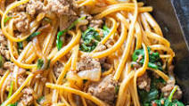 Beef and Spinach Noodles