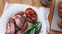 Flank Steak with Tomato Bruschetta Flank Steak with Tomato Bruschetta
