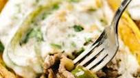 Philly Cheesesteak Stuffed Spaghetti Squash Philly Cheesesteak Stuffed Spaghetti Squash