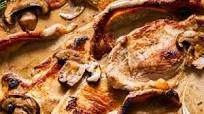 Pork Loin Steaks in Creamy Shallot and Mushrooms Sauce Pork Loin Steaks in Creamy Shallot and Mushrooms Sauce